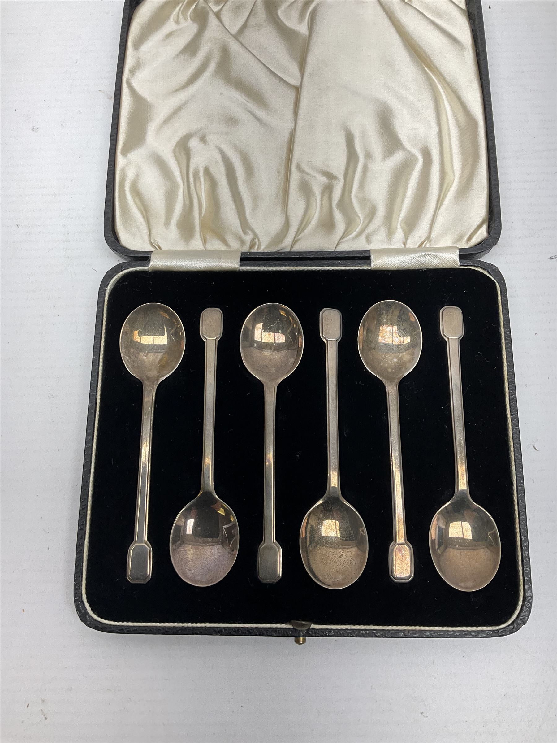 Set of six silver coffee spoons - Image 2 of 3