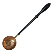 Copper ladle inset with 1806 George III Halfpenny coin