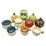 Collection of mostly Sylvac kitchen storage jar face pots