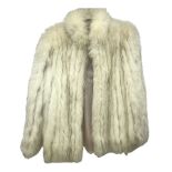 Silver fox fur ladies short jacket