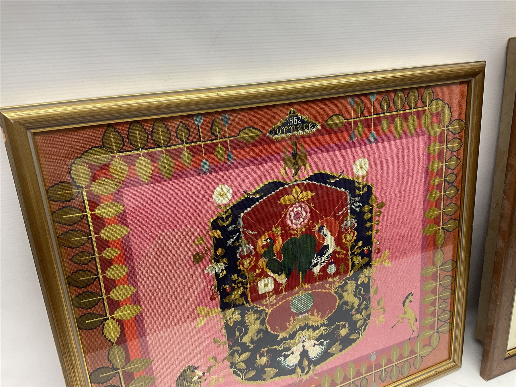 Two framed needleworks - Image 2 of 6