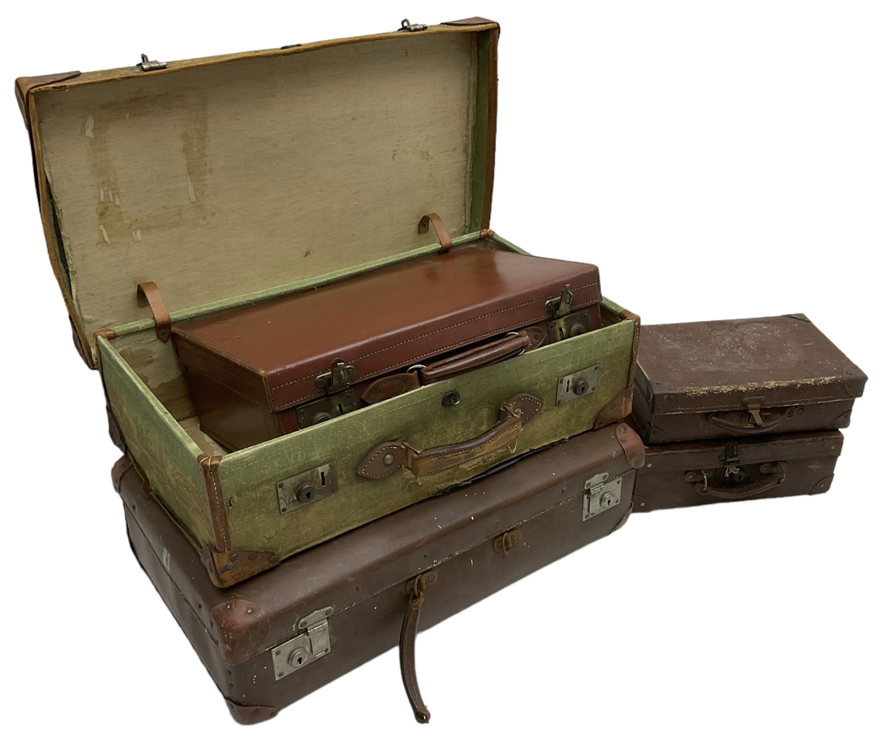 Five vintage suitcases - Image 2 of 2