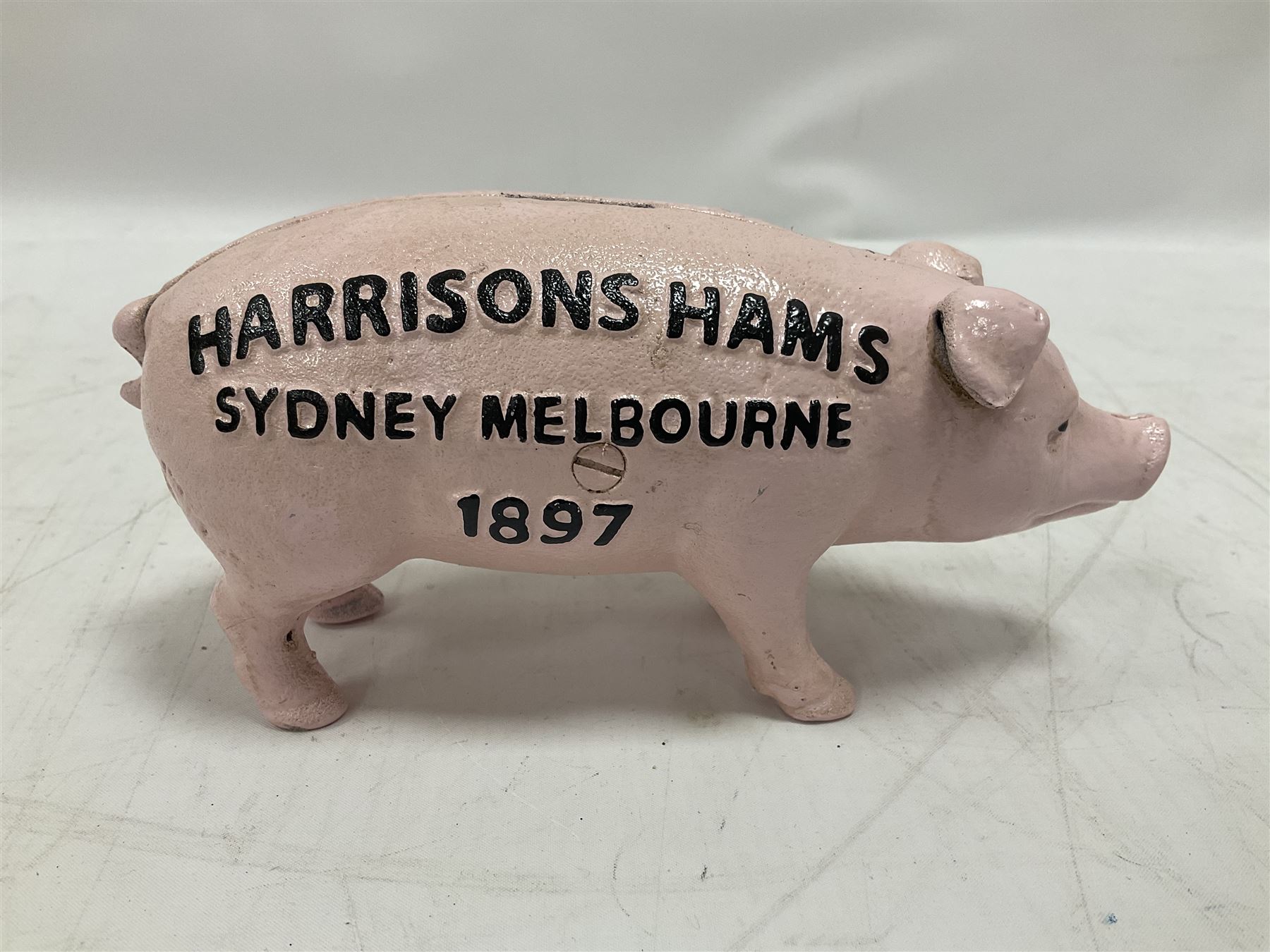 Cast iron Harrisons Hams money box - Image 3 of 4