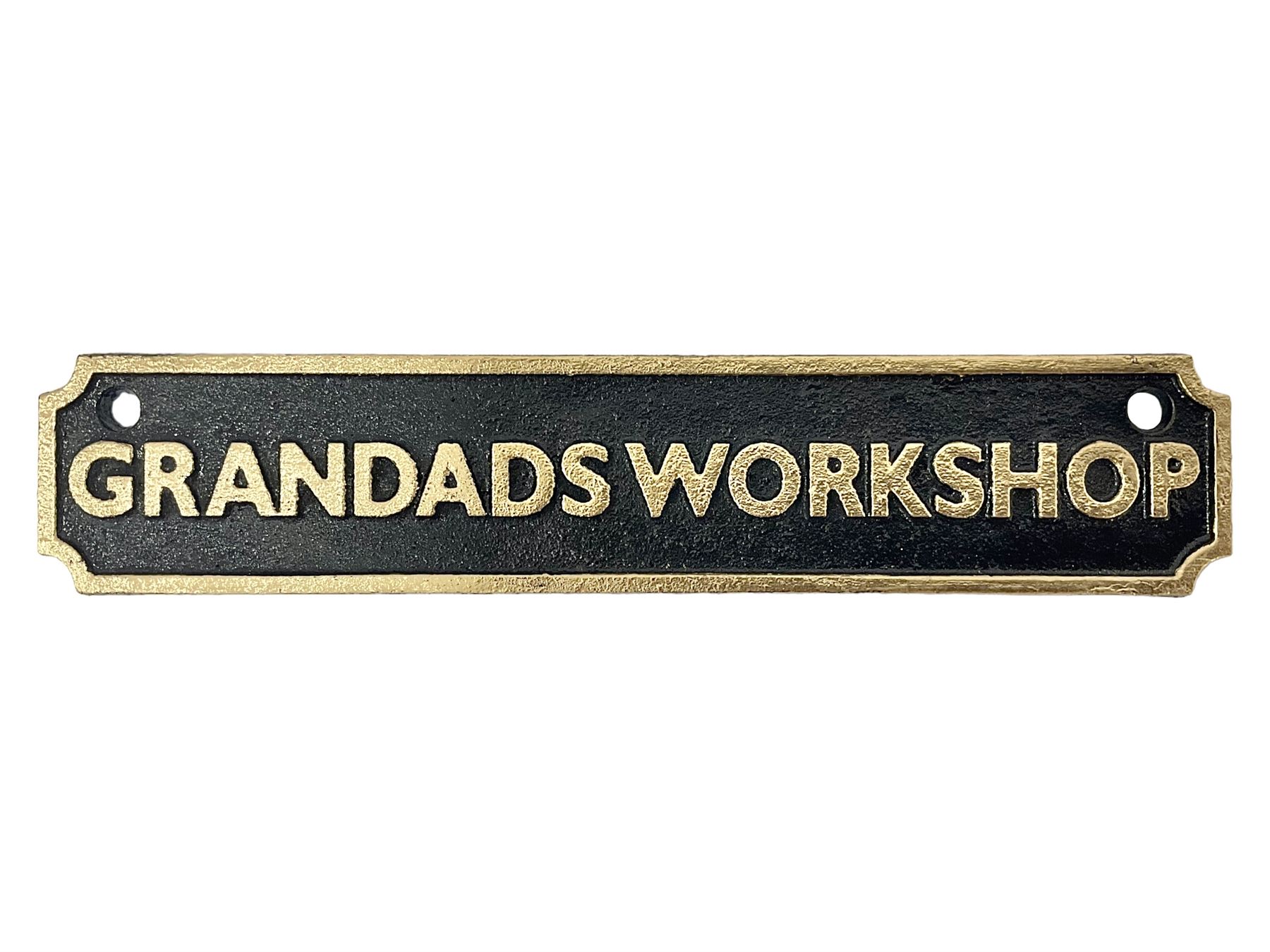 Cast Iron 'Grandads Workshop' sign