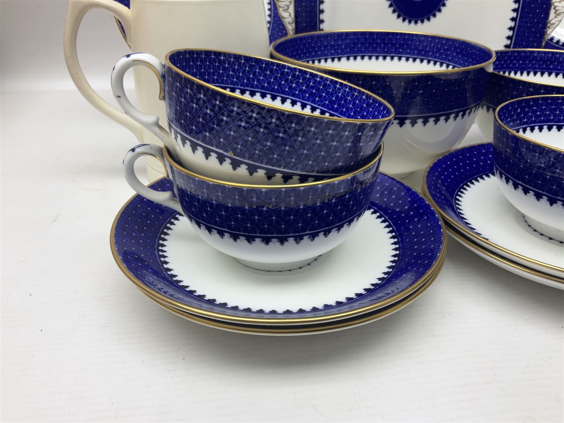 Two Wedgwood Keith Murray tankards and a Wedgwood blue and white part coffee service - Image 2 of 7
