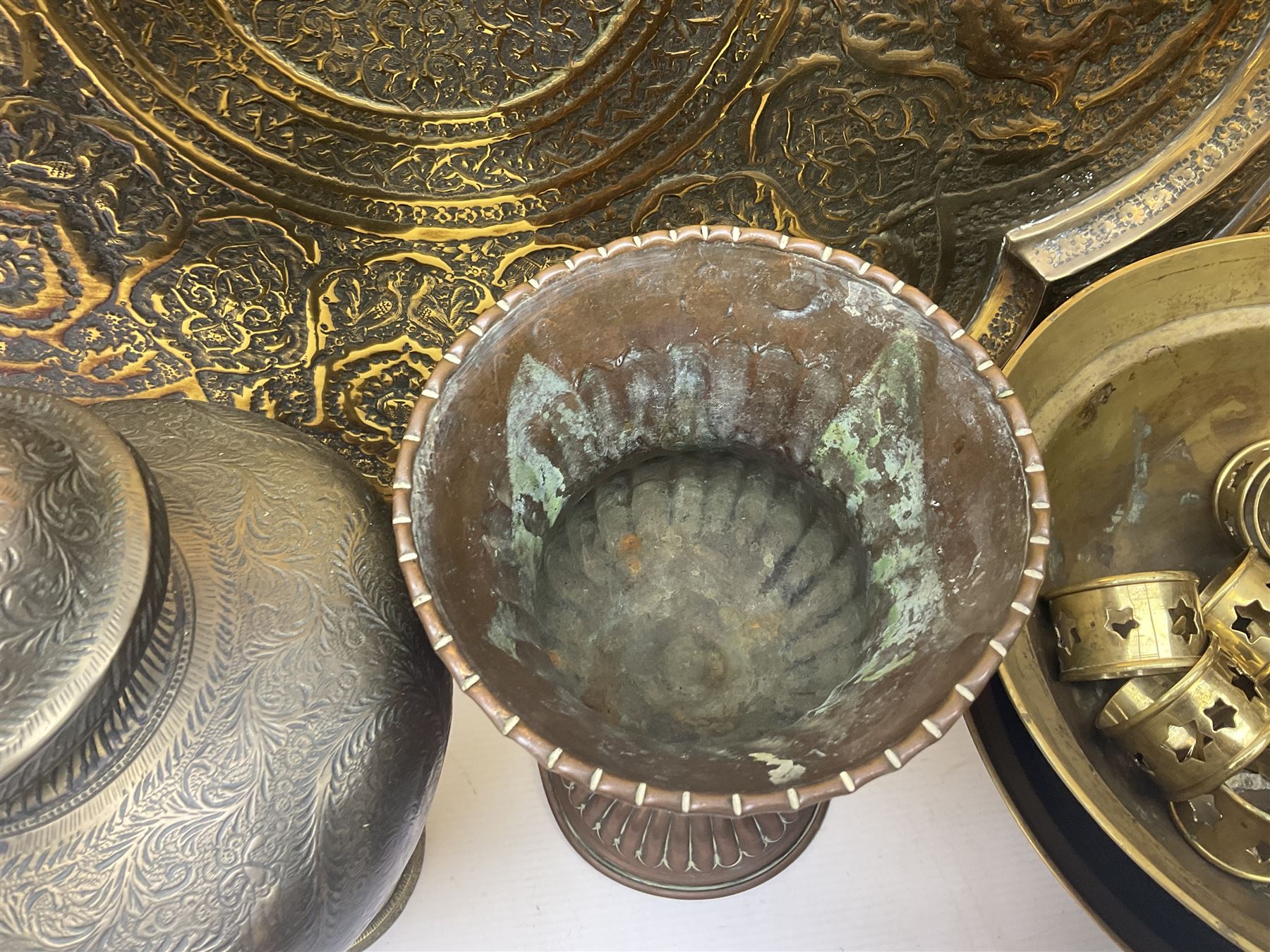 Collection of oriental brass and other metal ware - Image 6 of 7