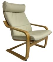 IKEA 'Poang' cantilever armchair