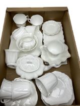 Shelley Dainty White Tea Wares of moulded lobed form