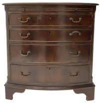 Georgian design mahogany bow-front bachelor's chest