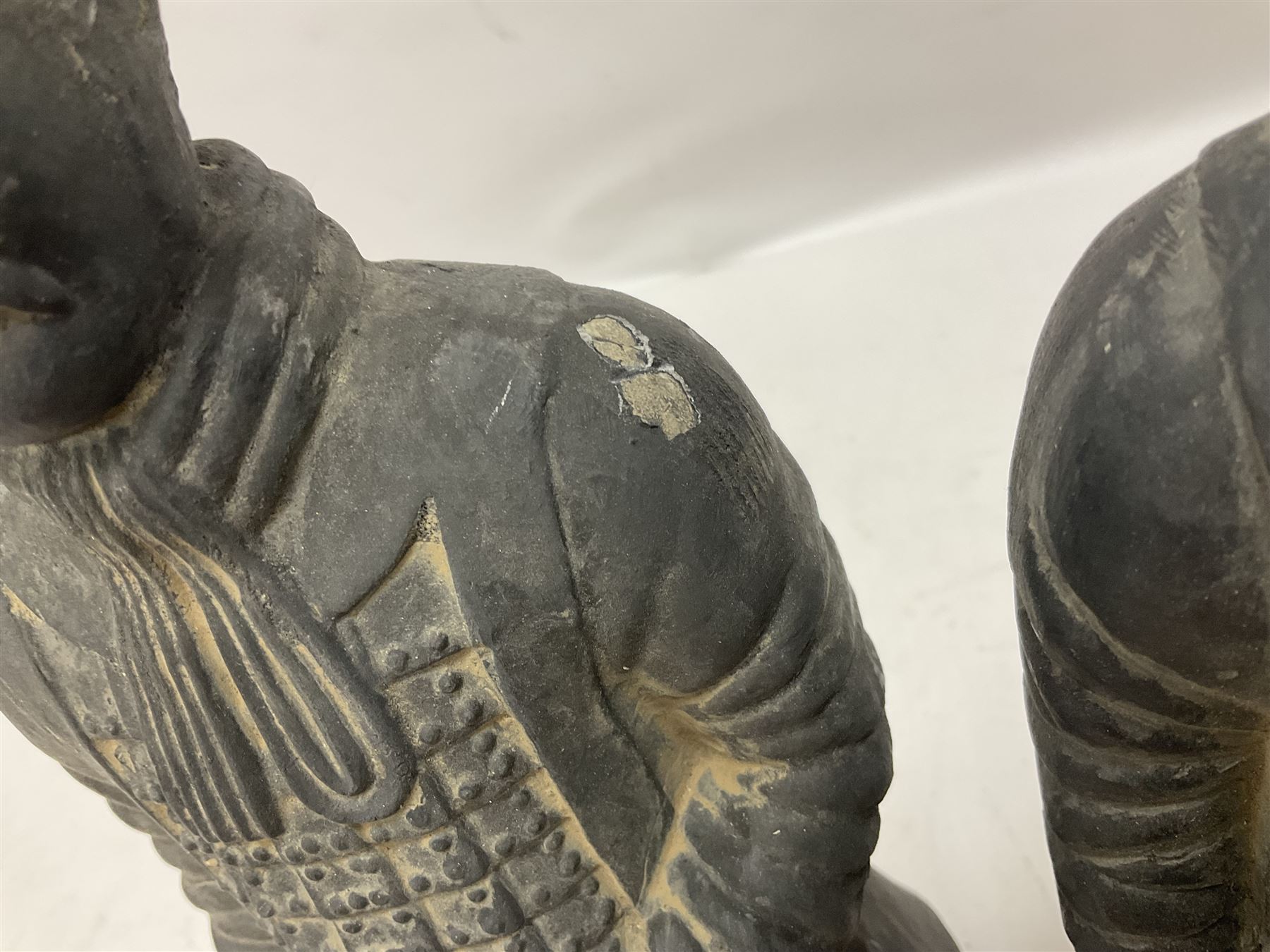Pair of terracotta warrior style figures - Image 3 of 5