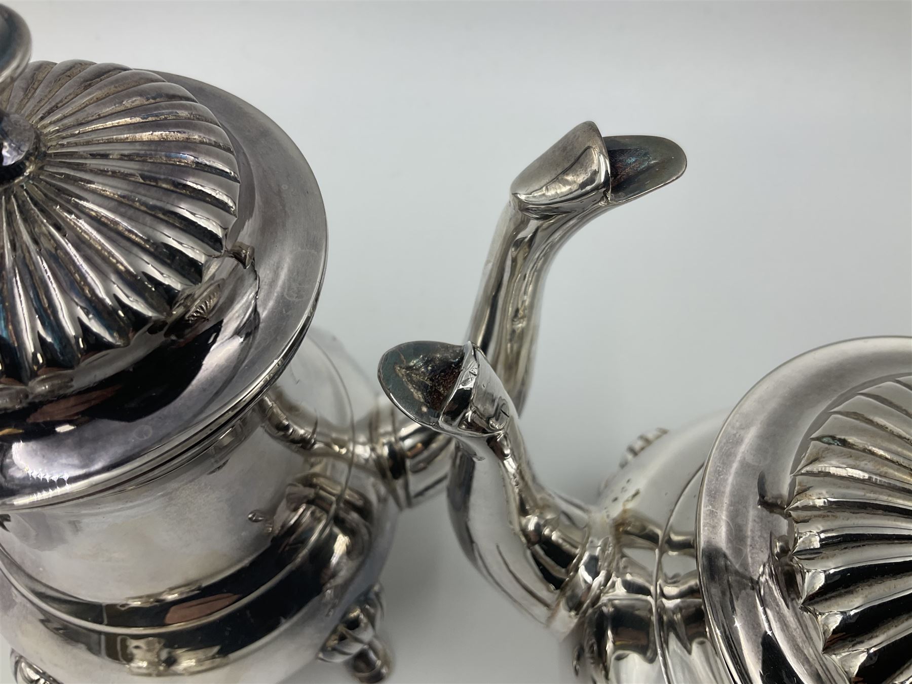 Miniature silver plated four piece tea service - Image 5 of 7