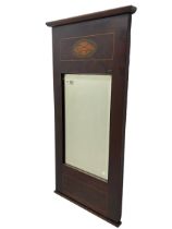 Edwardian mahogany framed pier glass mirror