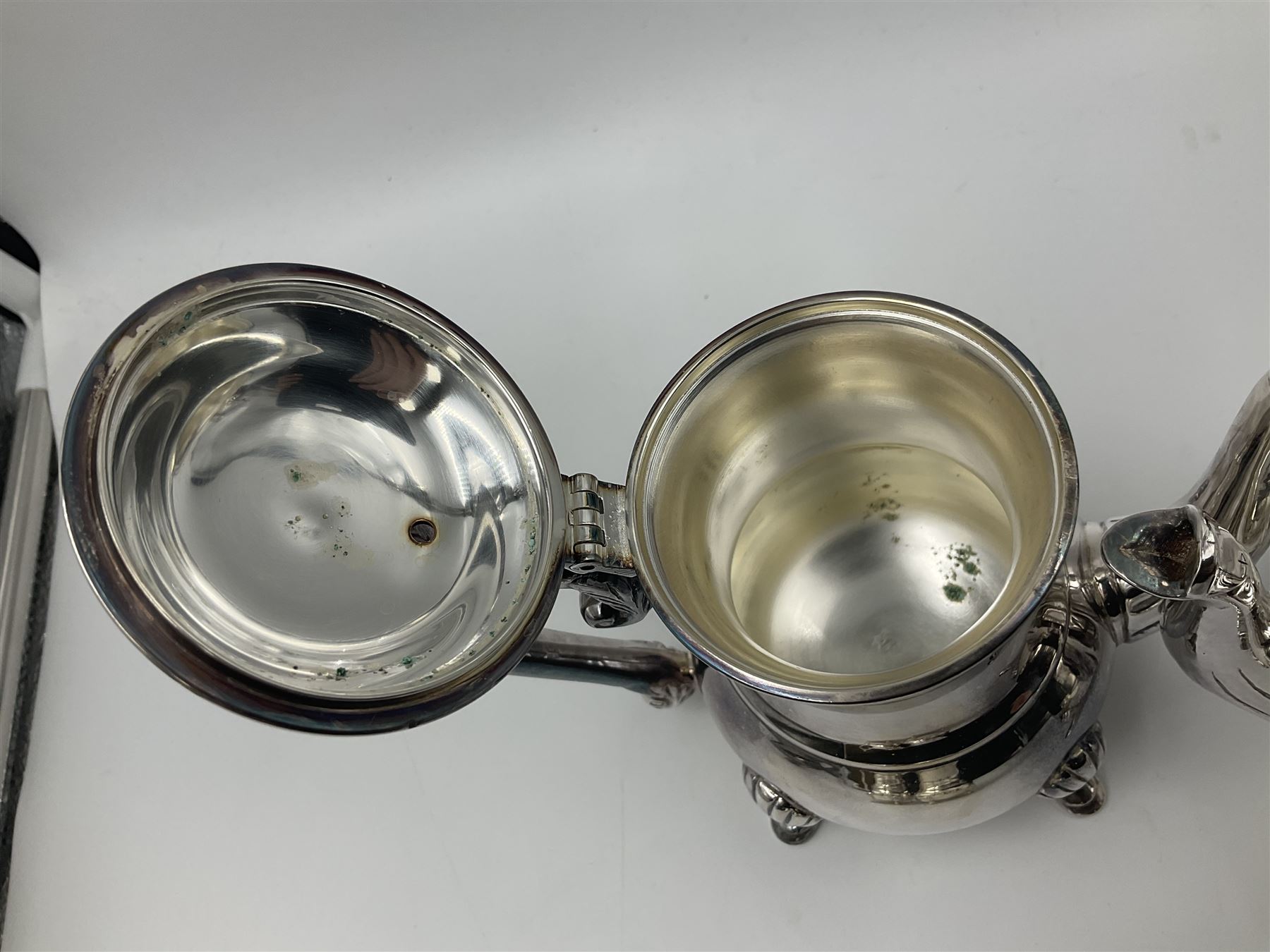 Miniature silver plated four piece tea service - Image 4 of 7