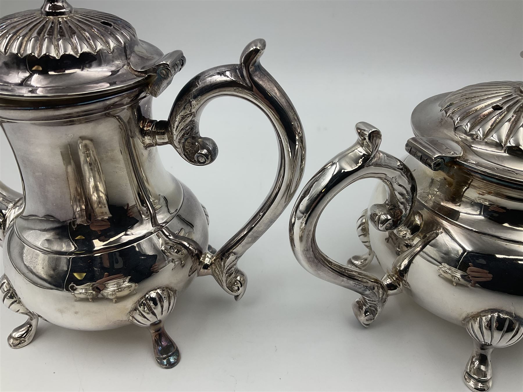 Miniature silver plated four piece tea service - Image 7 of 7