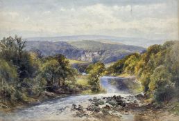 James Stephen Gresley (British 1829-1908): River Landscape