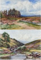 Harry James Sticks (British 1867-1938): Upland Landscapes