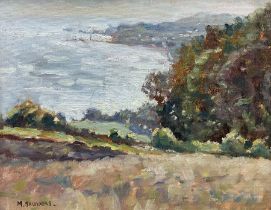 Michelle Saunders (British 1963-): 'September Morning Light - Across to Whitby from Lythe Bank'