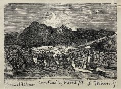 Eric Hebborn (British 1934-1996) after Samuel Palmer (British 1805-1881): 'Cornfield by Moonlight'