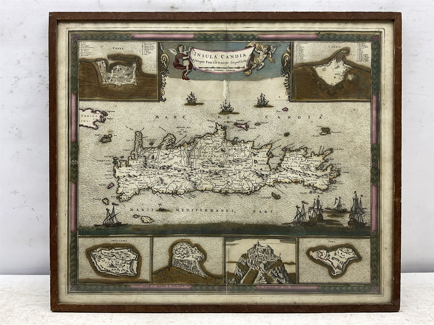 Frederik de Wit (Dutch 1629-1706): 'Insula Candia Ejusque Fortificatio' - Crete - Image 2 of 2