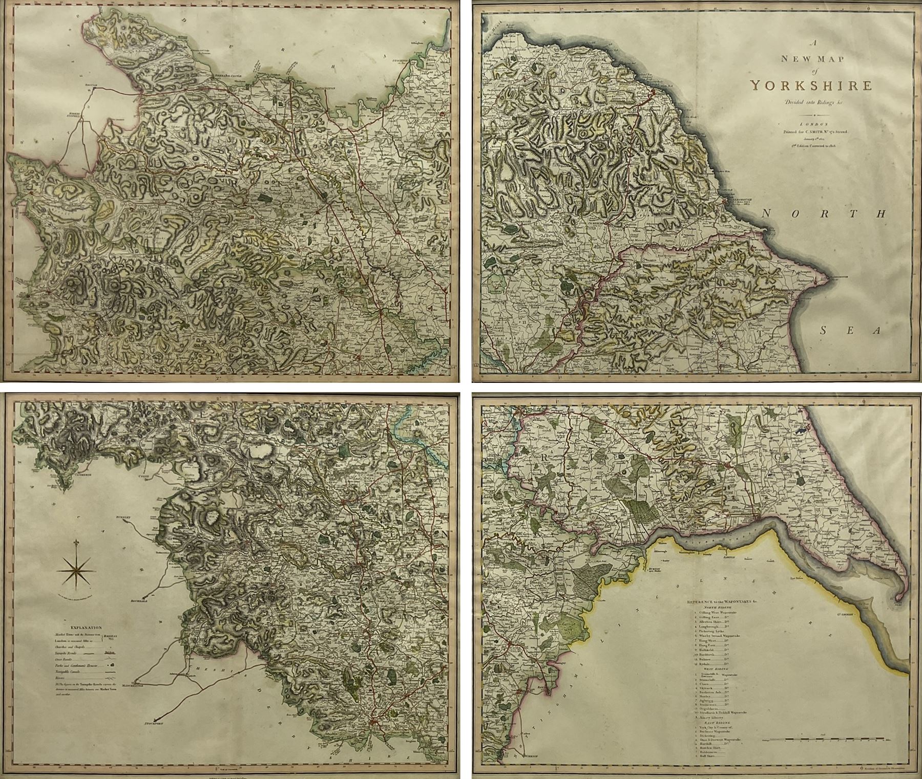 'A New Map of Yorkshire Divided into Ridings'