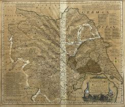 Emanuel Bowen (British 1694-1767): 'An Accurate Map of the County of York Divided into its Ridings a