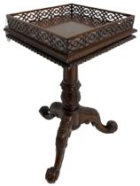 Chippendale design mahogany wine or urn table