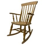 Farmhouse style beech rocking chair