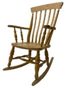 Farmhouse style beech rocking chair