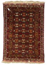 Persian maroon ground rug