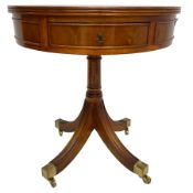 Wade - Georgian design yew wood drum side table