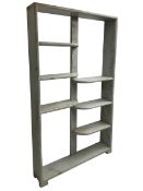 Painted pine open bookshelf or wall unit