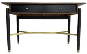 G-Plan - mid-20th century teak and ebonised 'Librenza' side or console table
