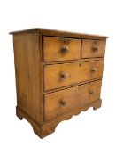 Late 19th century waxed pine chest