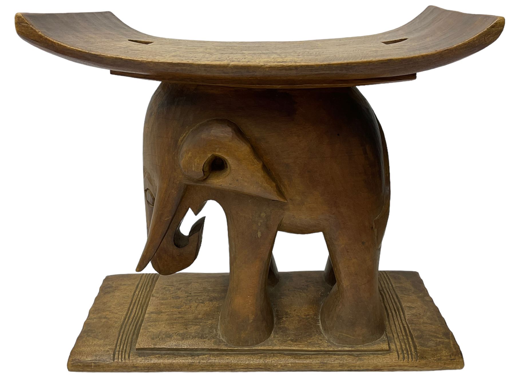 20th century African Ashanti hardwood stool - Image 2 of 10