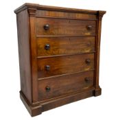 Victorian mahogany straight fronted chest