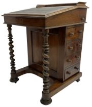 Victorian walnut Davenport