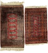 Persian Bokhara dark amber round rug