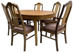 Nathan - teak oval extending dining table (99cm x 153cm - 205cm