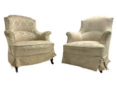 Two Victorian armchairs