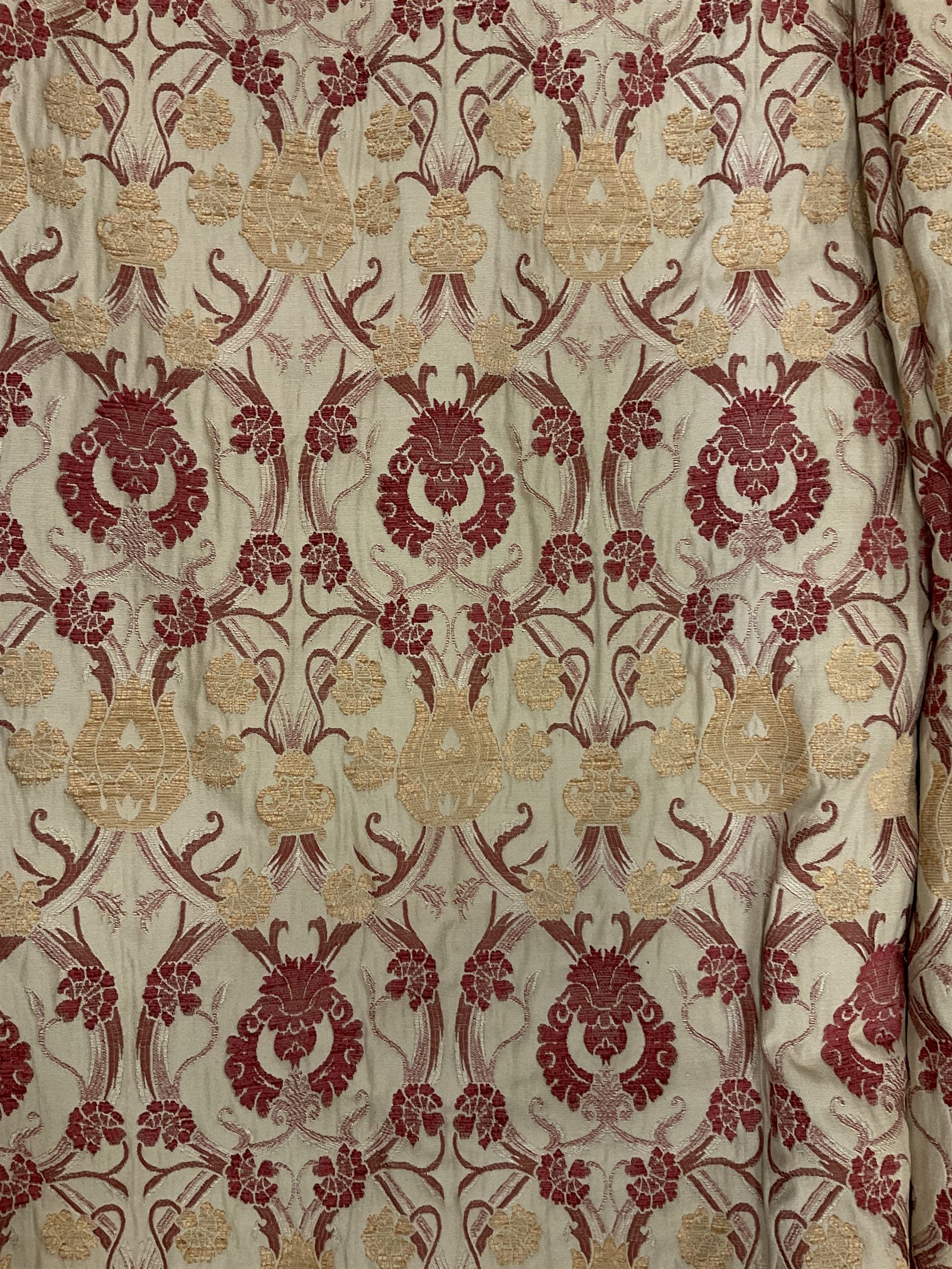 Pair of lined curtains in 'Olympia' floral pattern fabric - Image 5 of 5