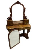 19th century figured walnut dressing table
