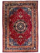 Persian Meshed red ground rug