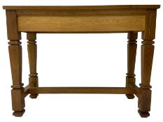 Solid oak console table