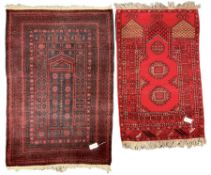 Persian indigo ground pray rug
