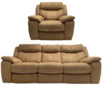 Electric reclining three-seat sofa (W213cm