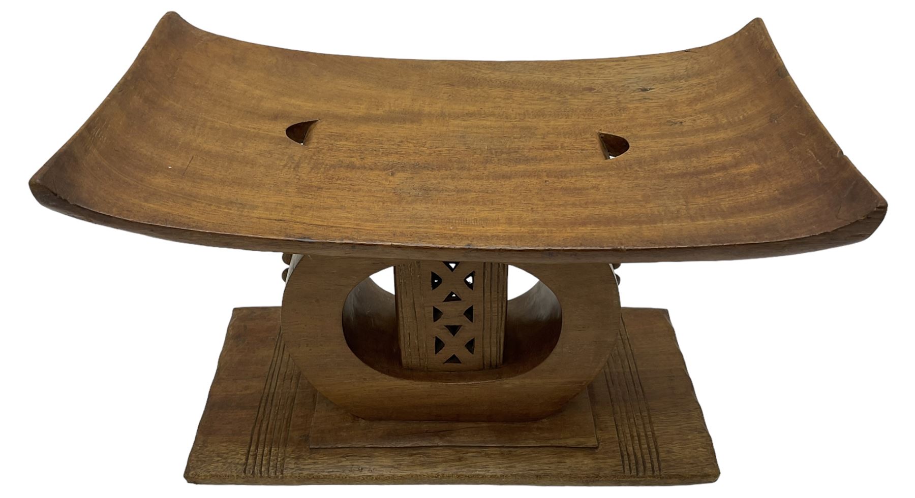 20th century African Ashanti hardwood stool - Image 8 of 10