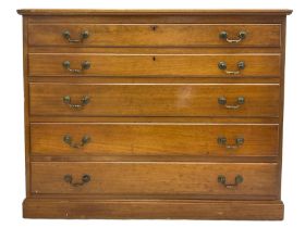 20th century mahogany plan chest