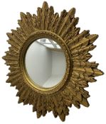 20th century gilt sunburst wall mirror