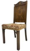 19th century walnut side chair