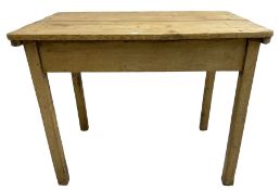 19th century rustic stripped pine side table